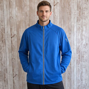 Men's ASICS Blue Performance Jacket XL with Black Zipper